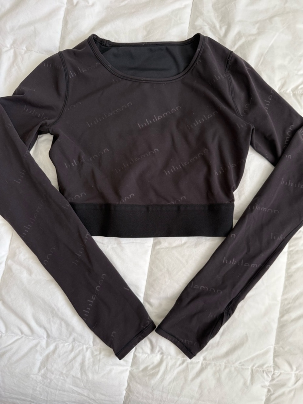 Lululemon all over crop long sleeve